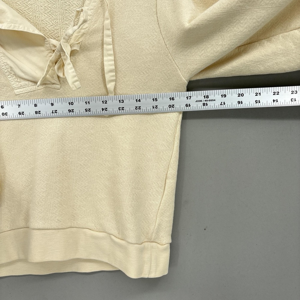 Ulla Johnson Sweater XS P‎ Cotton V Neck Tie Ruffle Puff Sleeve Alba Pullover - Picture 11 of 16